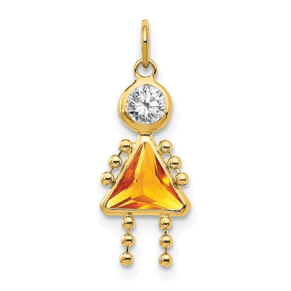 Kazi Luxury 14k November Girl Birthstone Charm
